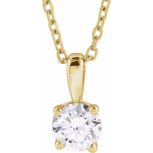 3/4ct Diamond Solitaire Pendant with Classic Bail