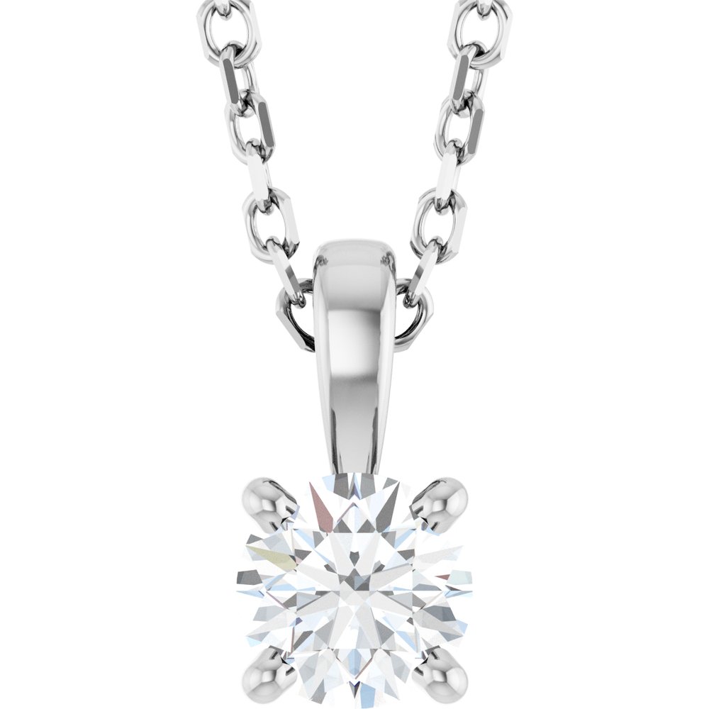 3/4ct Diamond Solitaire Pendant with Classic Bail