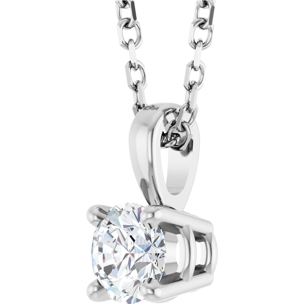 3/4ct Diamond Solitaire Pendant with Classic Bail