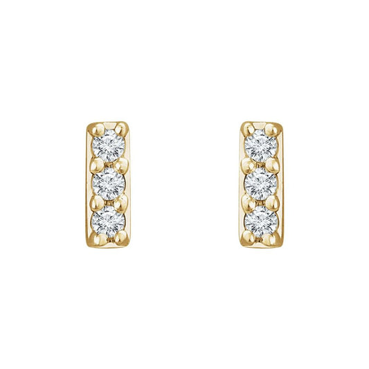 Small Bar Diamond Earrings