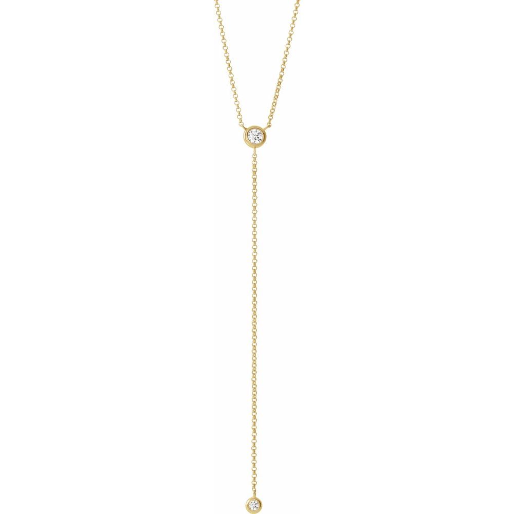 Bezel Y Diamond Necklace