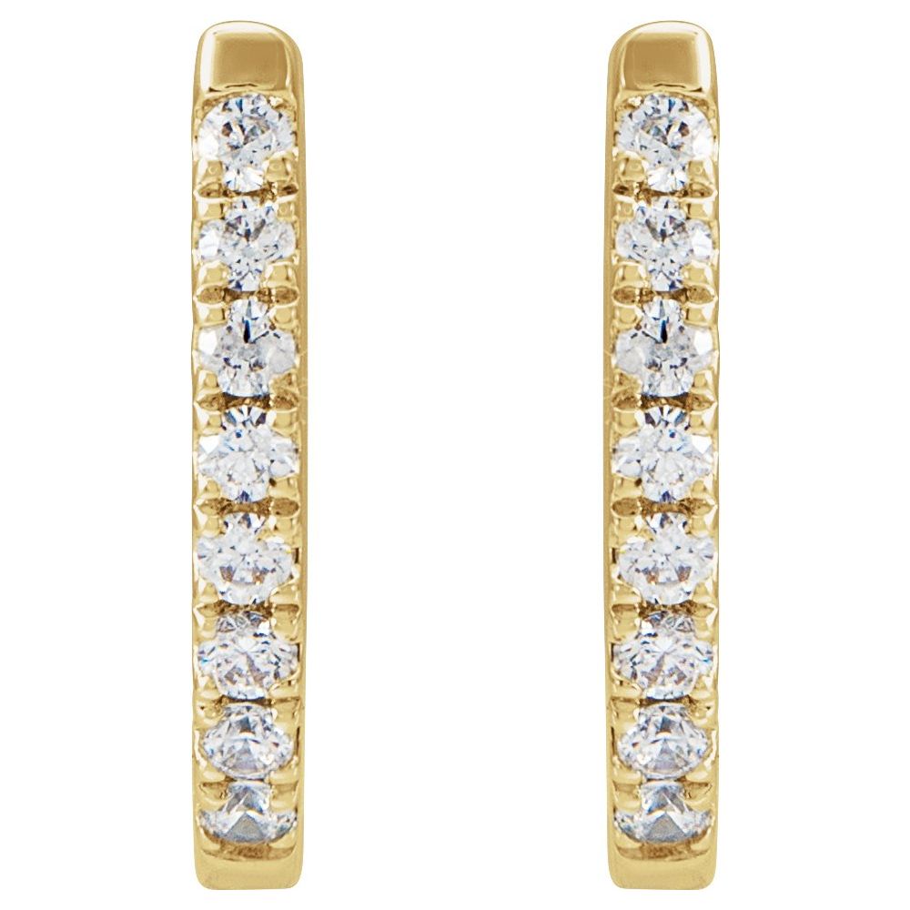 Diamond Cuff Hoop Earrings