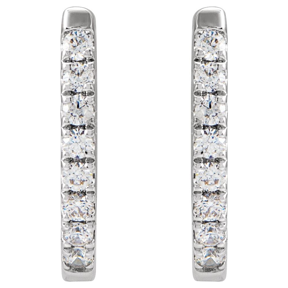 Diamond Cuff Hoop Earrings
