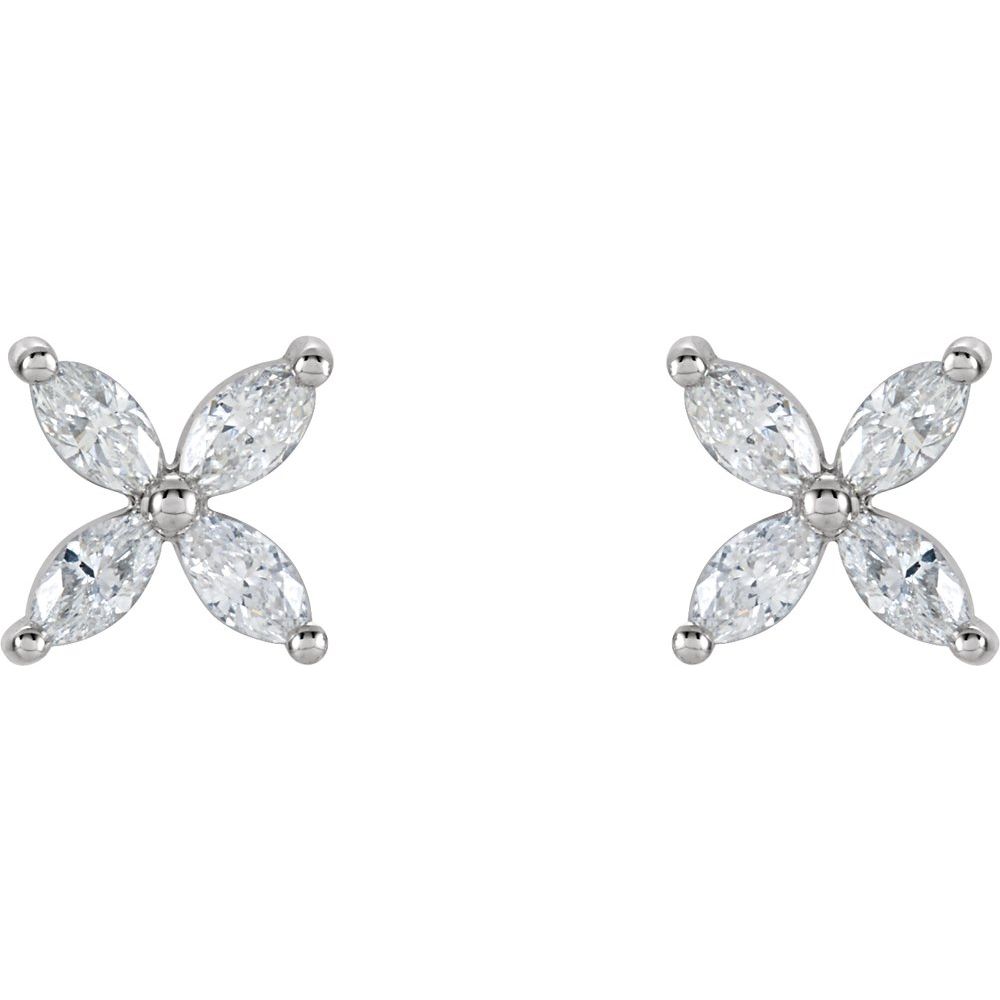 Marquise Flower Earrings
