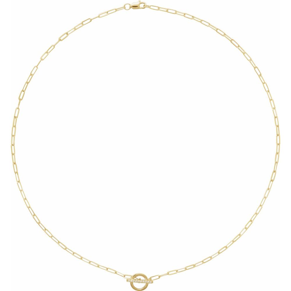 Clip Style Chain with Diamond Toggle Clasp