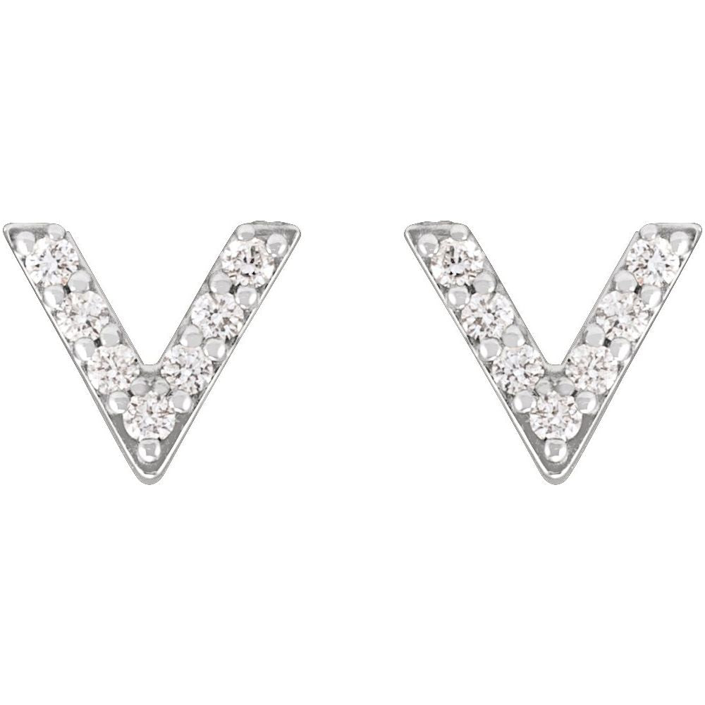 V Diamond Earrings