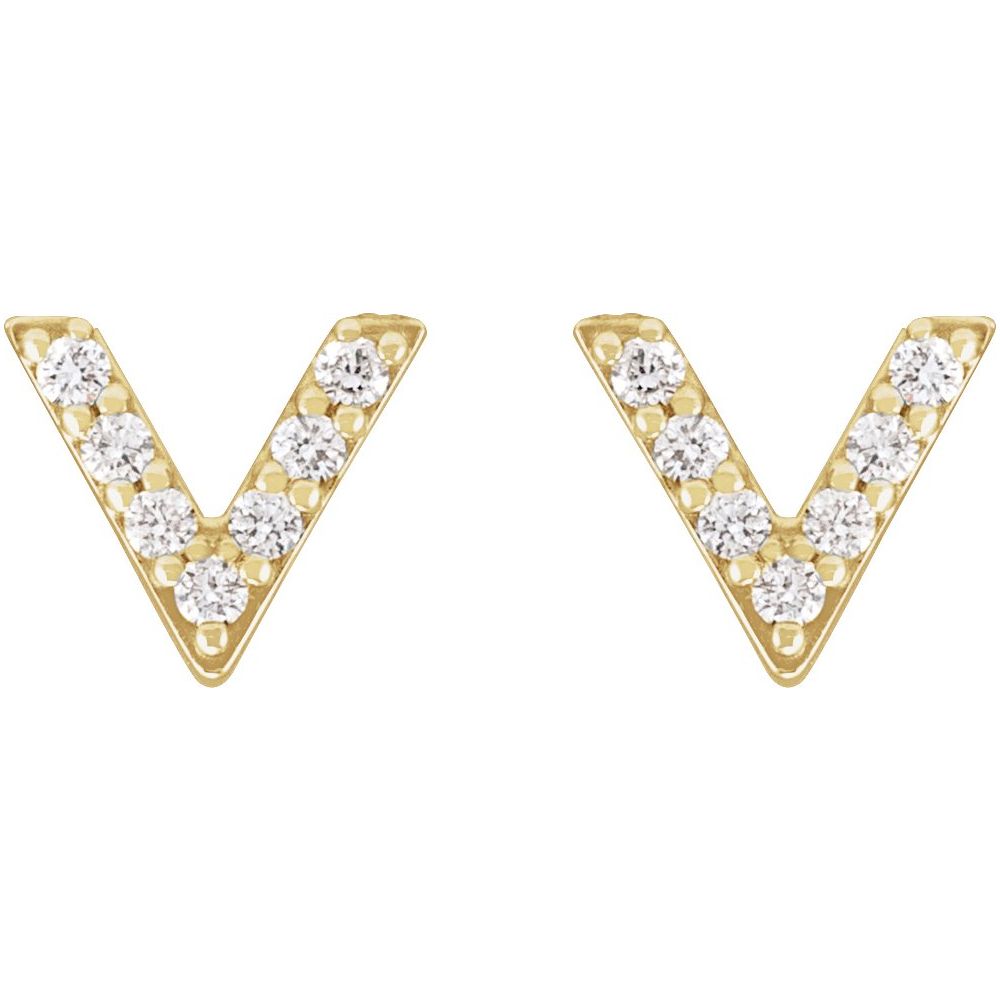 V Diamond Earrings