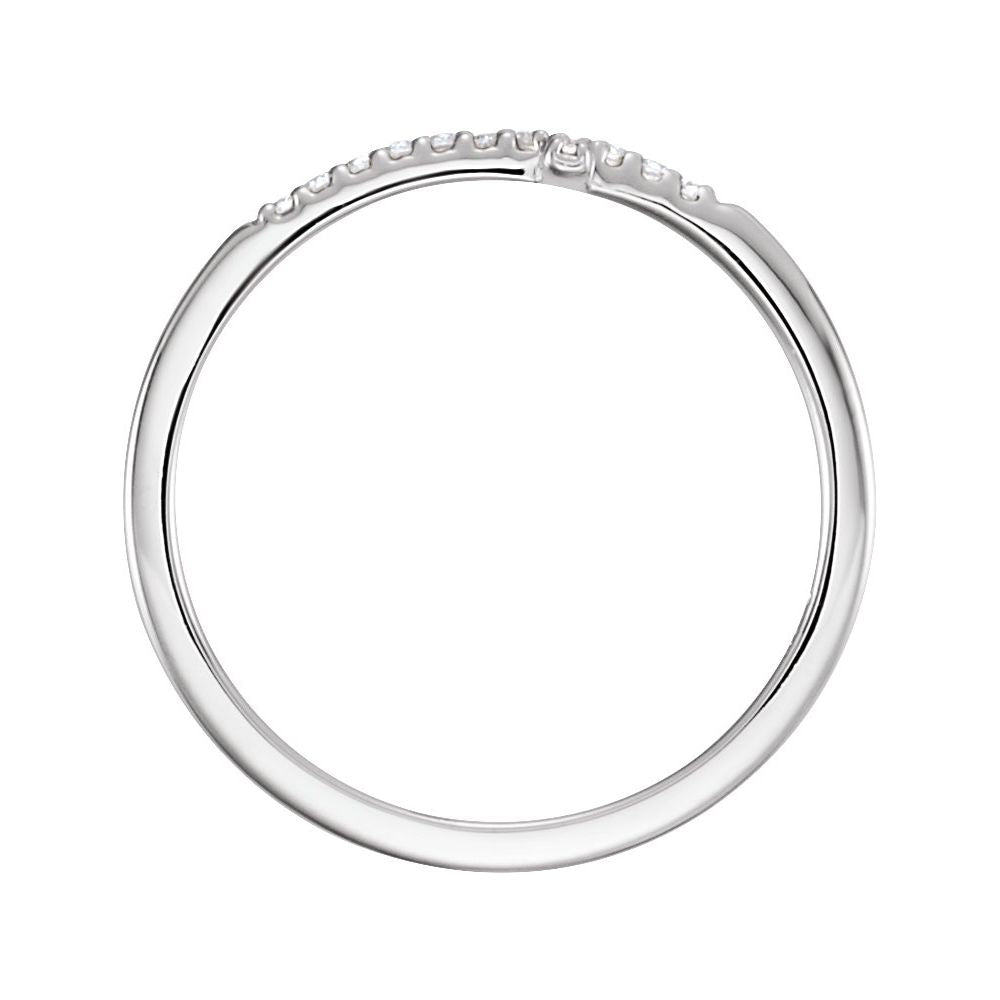 Diamond Sideways Cross Ring