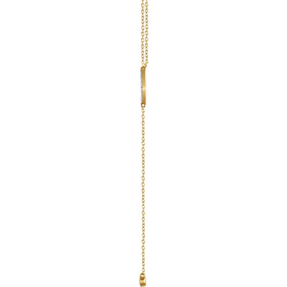 Bar Y Drop Diamond Necklace