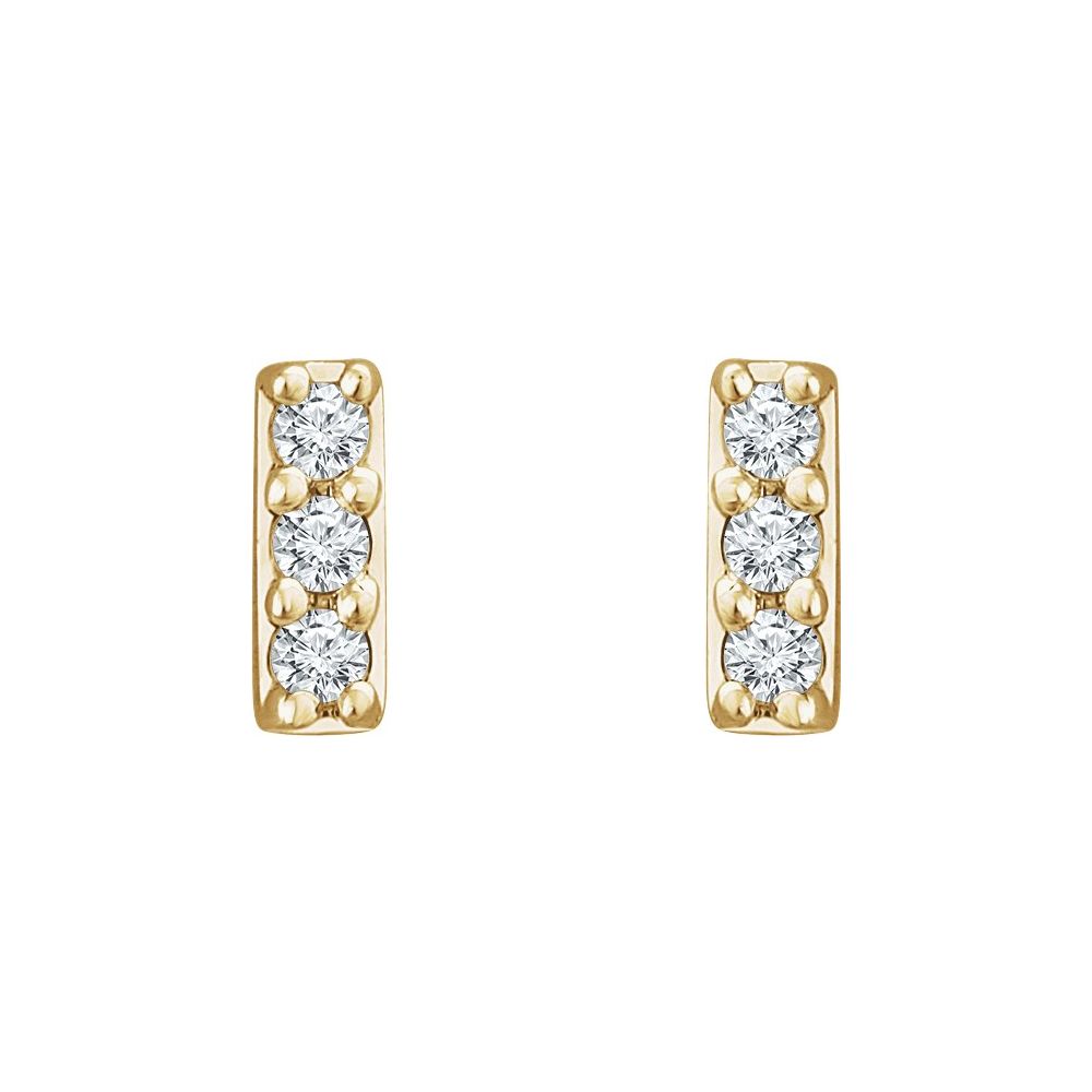 Small Bar Diamond Earrings