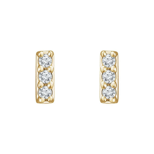 Small Bar Diamond Earrings