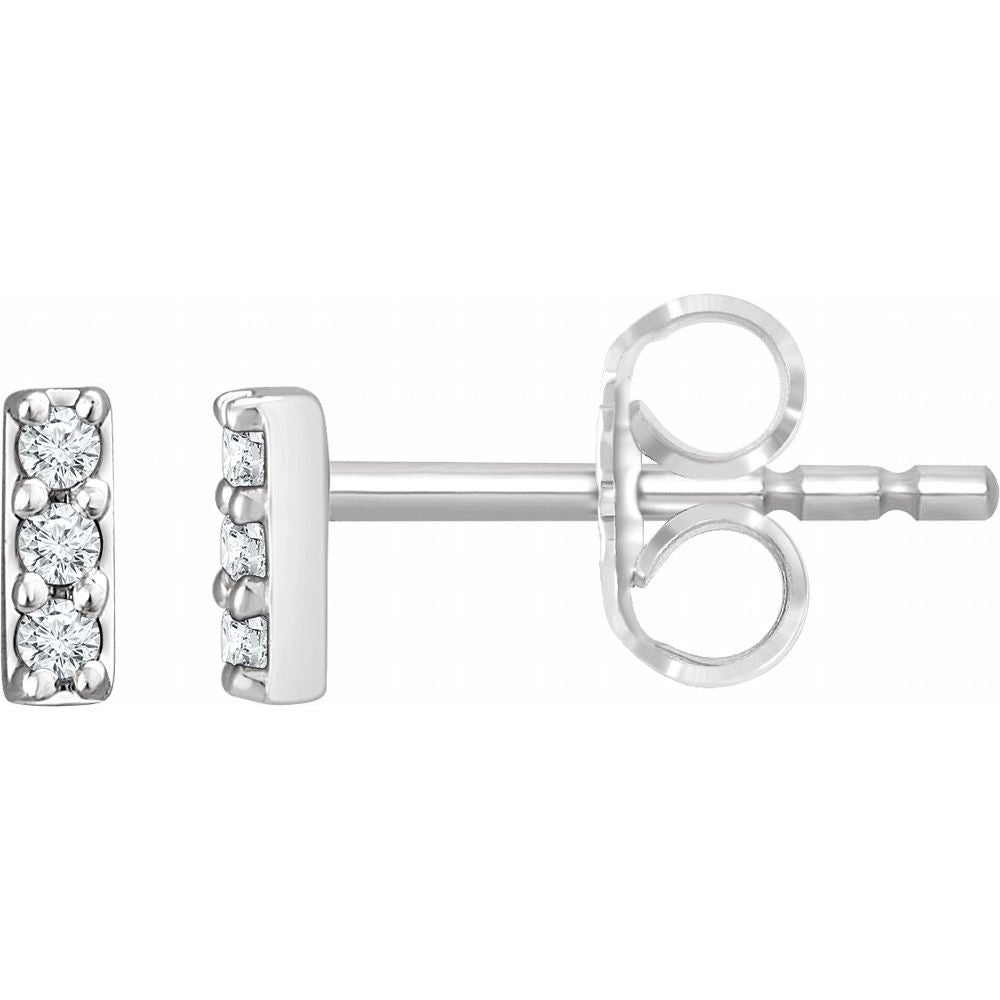 Small Bar Diamond Earrings