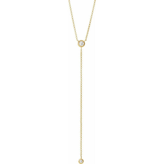 Bezel Y Diamond Necklace