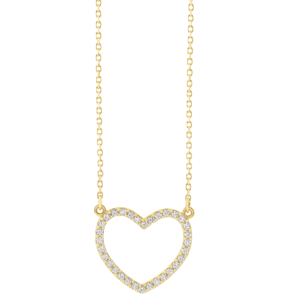 Open Diamond Heart Necklace