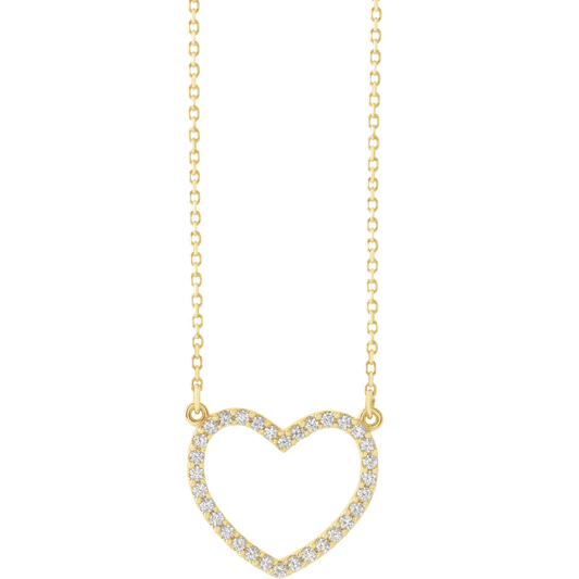 Open Diamond Heart Necklace