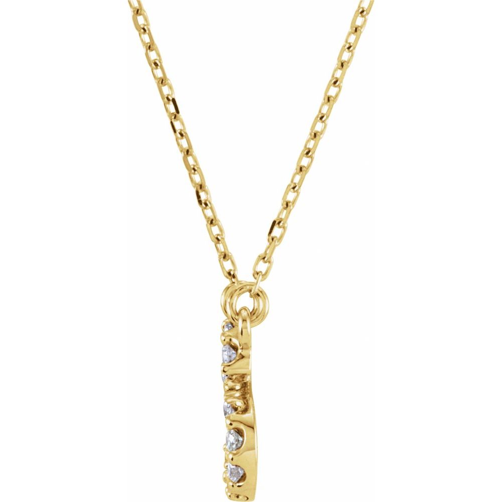 Diamond Initial Necklace on with Cable Chain