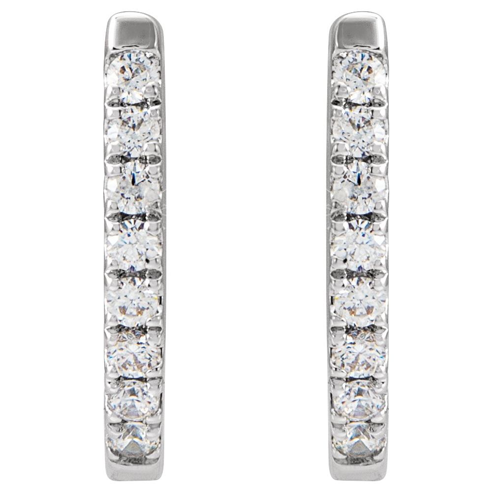 Diamond Cuff Hoop Earrings