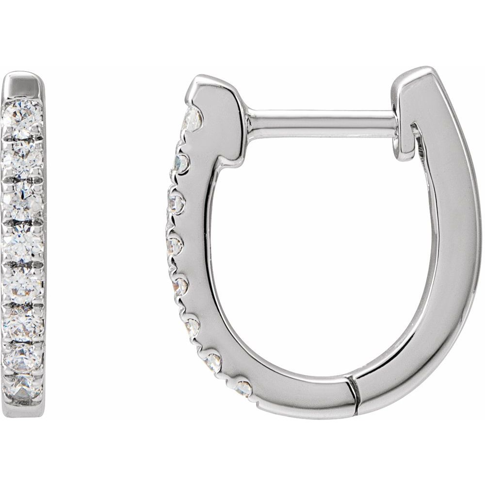 Diamond Cuff Hoop Earrings