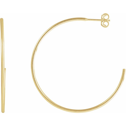 Gold Tone Hoop Earrings