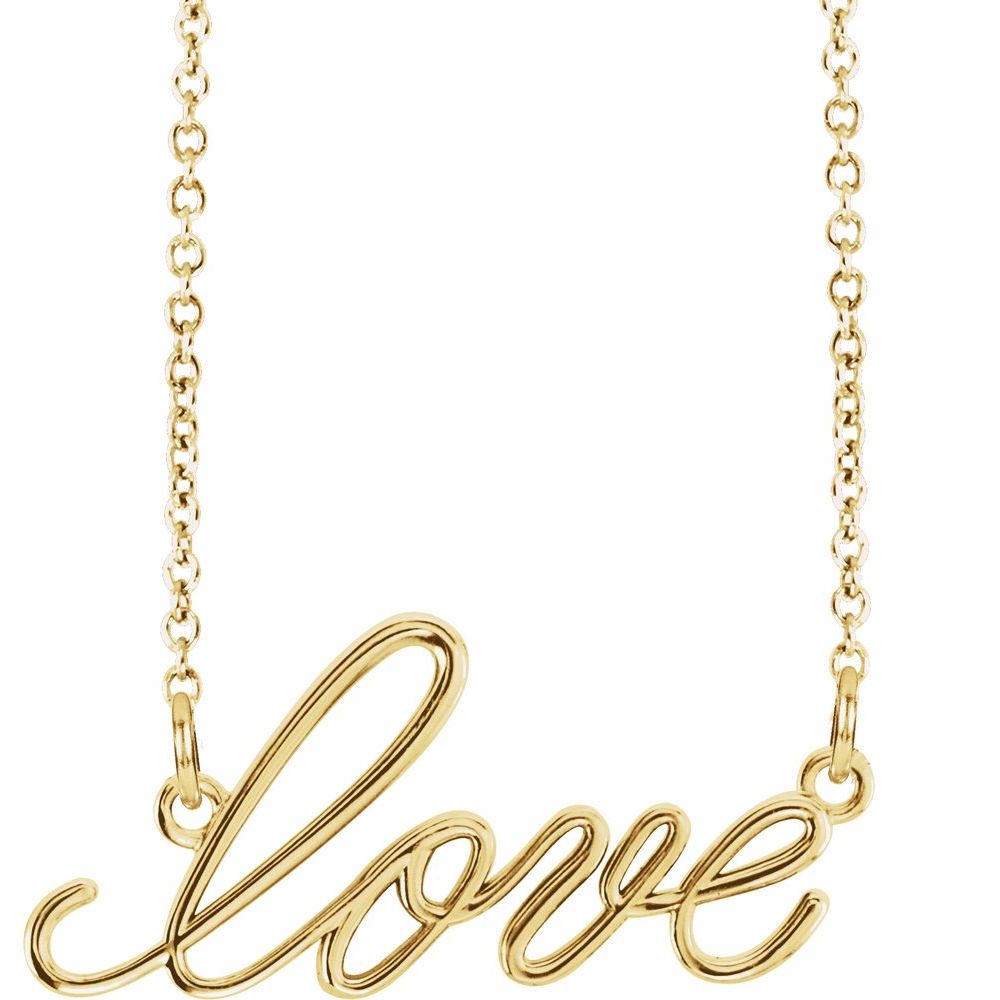 Script "love" Necklace