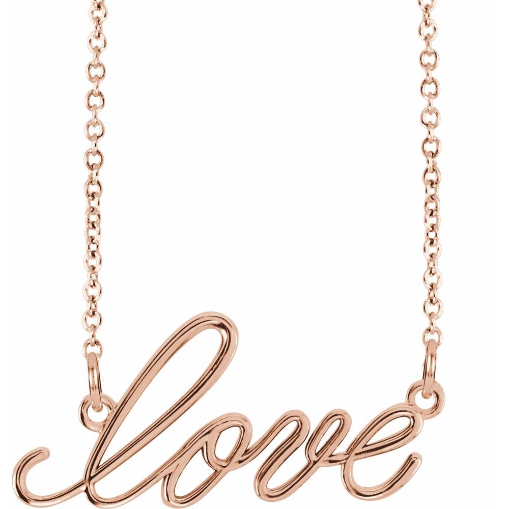 Script "love" Necklace