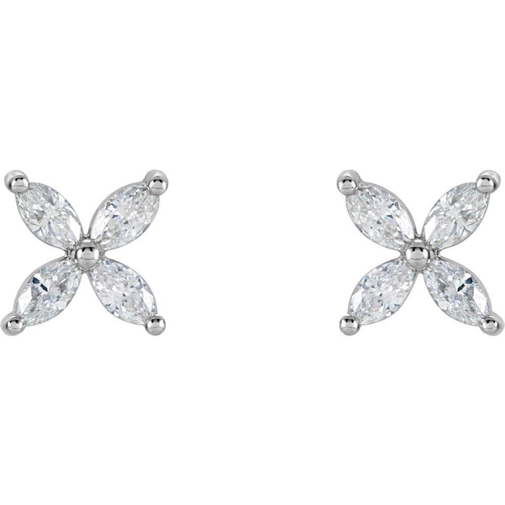 Marquise Flower Earrings