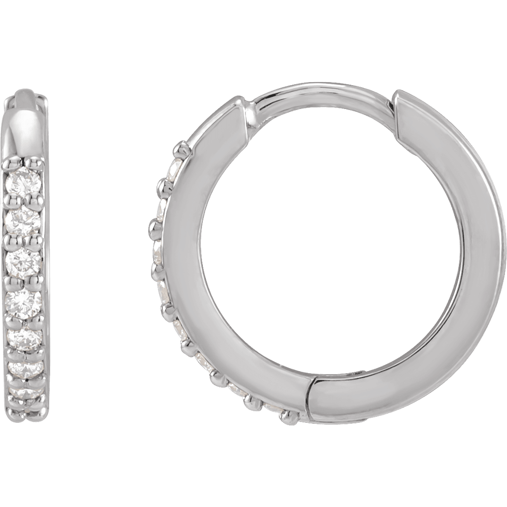 Diamond Round Petite Hoop Earring