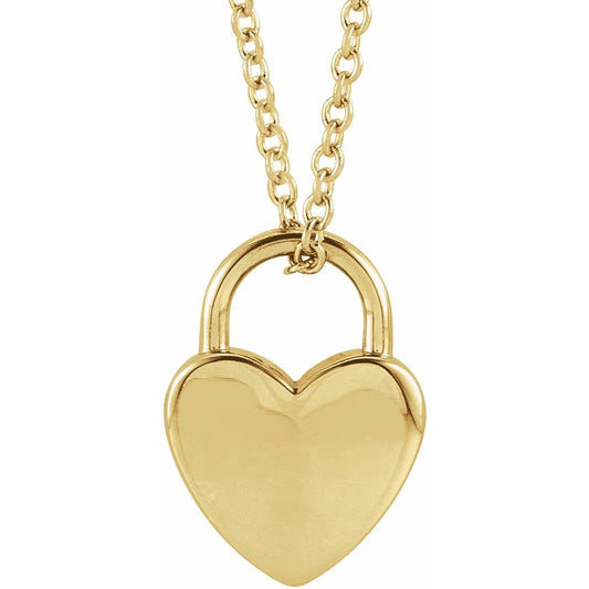 Engravable Heart Pendant with Chain