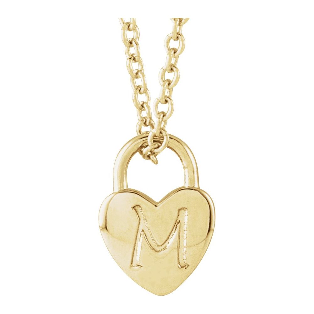 Engravable Heart Pendant with Chain