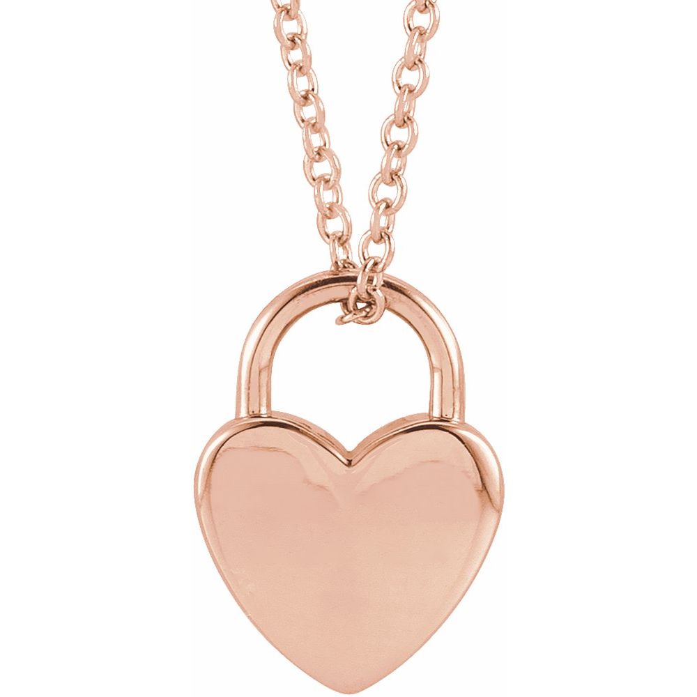 Engravable Heart Pendant with Chain