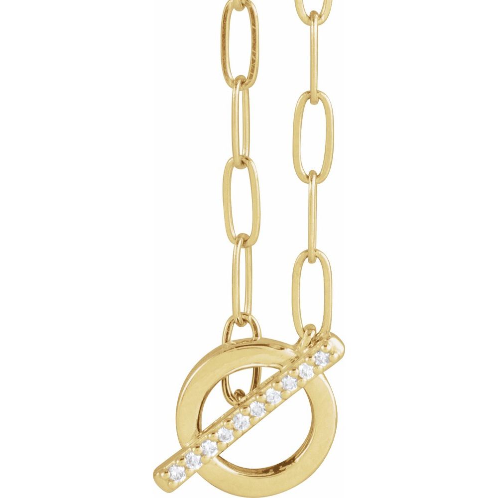 Clip Style Chain with Diamond Toggle Clasp