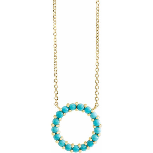 Turquoise Circle Pendant