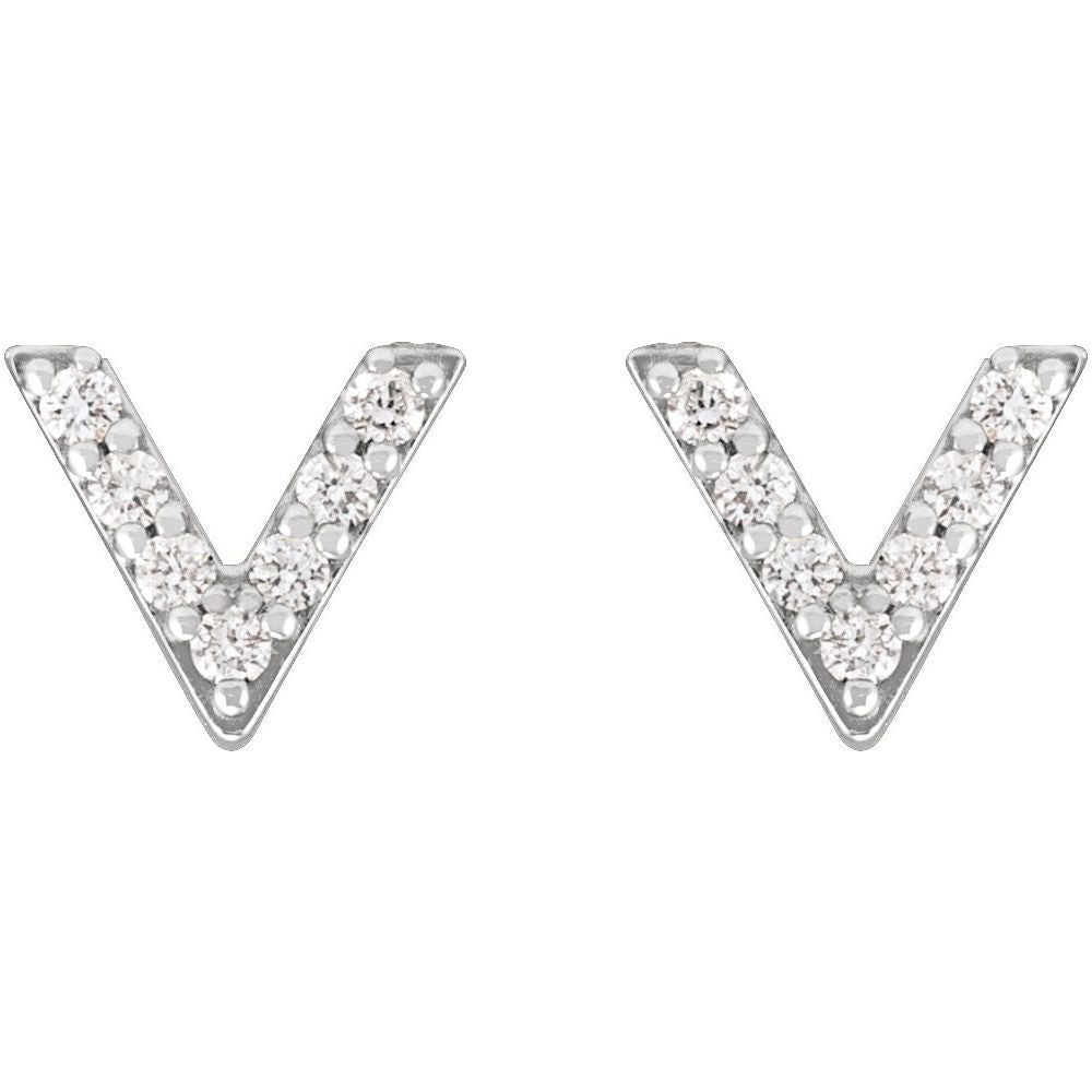 V Diamond Earrings