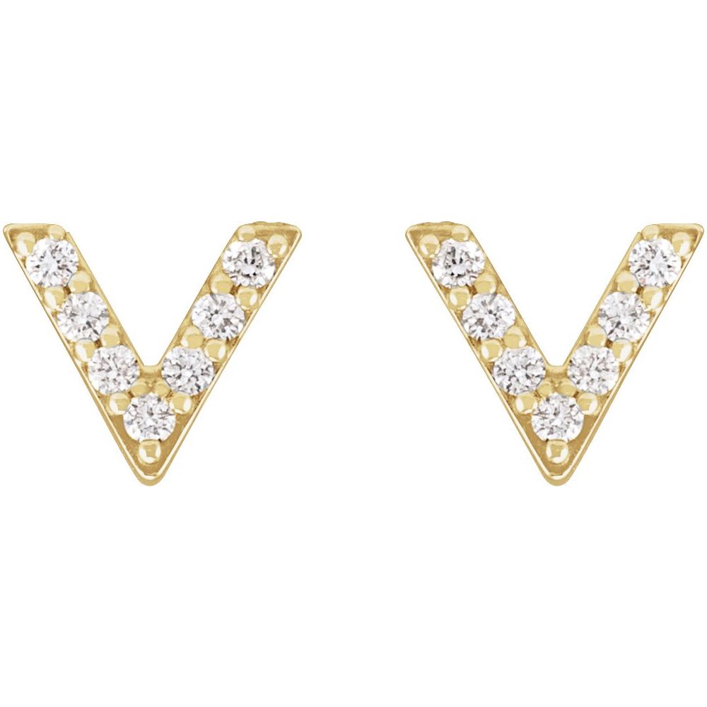 V Diamond Earrings