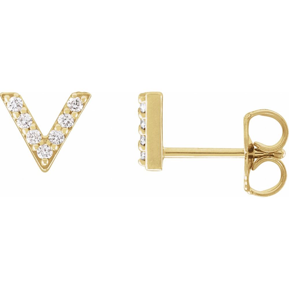 V Diamond Earrings